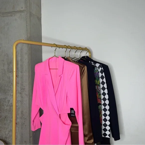 Express Pink Cutout Mini Blazer Long Sleeve Barbie Dress - Picture 8 of 17